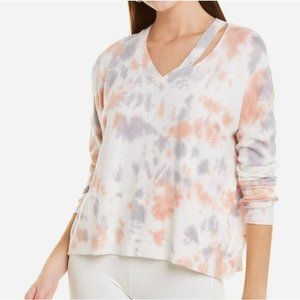 Vintage Havana Tie-Dye V-Neck Sweatshirt Women's Size S NEW